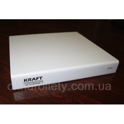 Підвіконня Крафт (Kraft) Біле матове пластикове